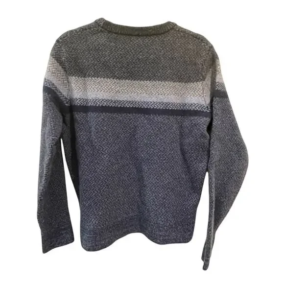 FAHERTY Sweater Crewneck Women's Large (Medium) 100% Merino Wool Blue Gray READ - Picture 2 of 13